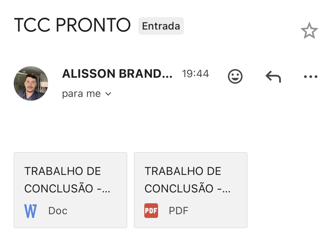 azzoren's tweet photo. TCC FINALIZADO!!!! 
vem apresentação 🙏🏽🙏🏽🎓✨ https://t.co/SV8DCdRCqz