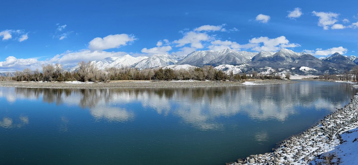 Today’s view of the Yellowstone River and the Absaroka Mountains of Montana.