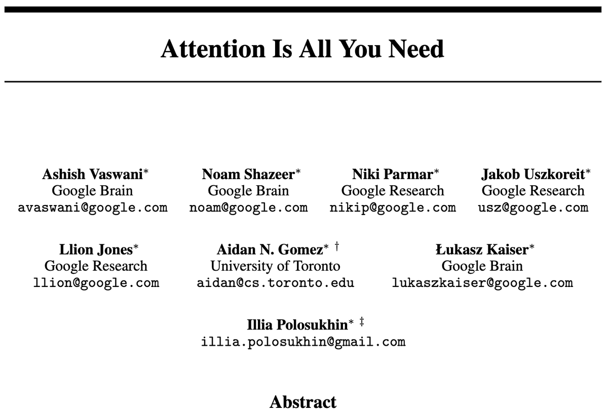 DenisAwany's tweet photo. "Attention is all you need" by Vaswani and his colleagues is one of the most important research work of this decade. Replacing the recurrent layers in standard RNNs/LSTMs with self-attention was a revolutionary idea https://t.co/QQOnpdReVL