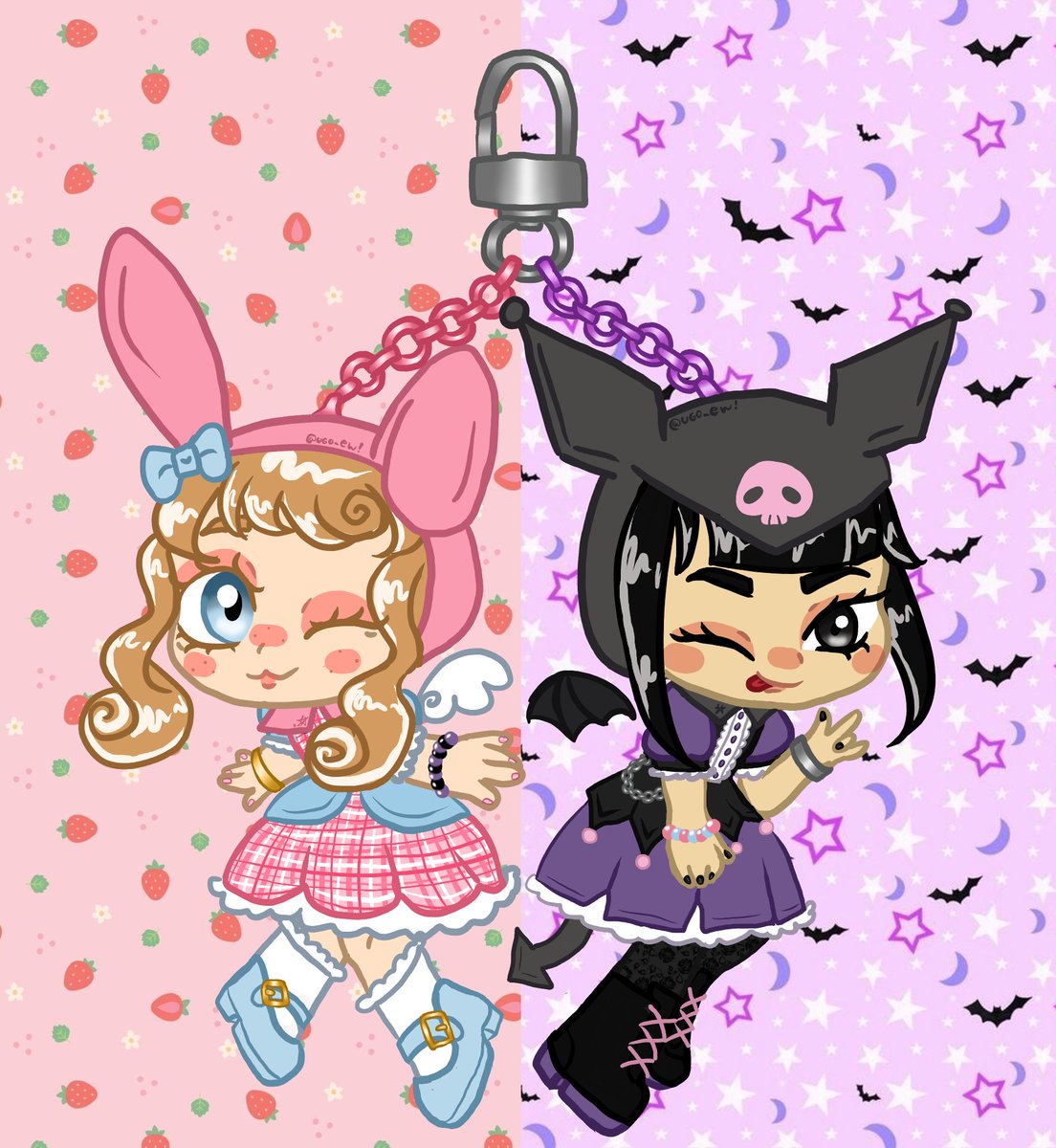 My Melody and Kuromi! 🍓🦇

#sanrio