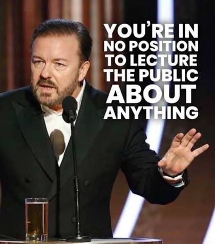 tina92272's tweet photo. @rickygervais He never minces words,tells them how he really feels https://t.co/AKOFCKBhS2