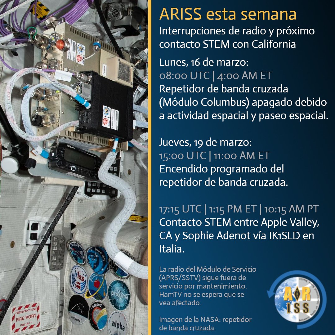 ARISS en español tweet media