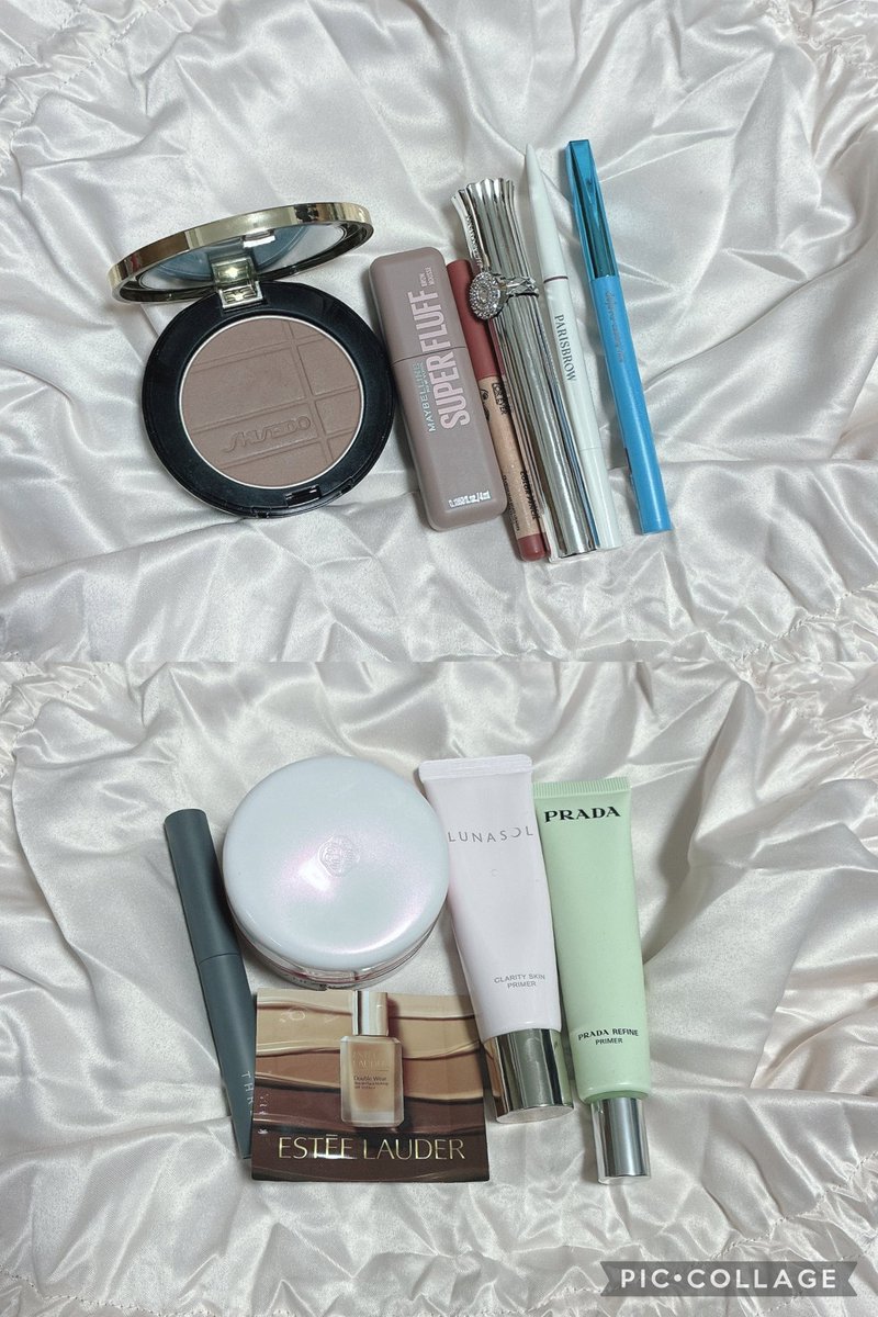 Autumn56092259's tweet image. #SHISEIDO 
02 Beige Crystal
06 Mauve Quartz
07 Purple Amethyst
08 Greige Topaz
#YSL 
230 ベージュ エクスプレッション
#TF 
ネロリ・ポルトフィーノ

#今日のメイク
#今日の香水