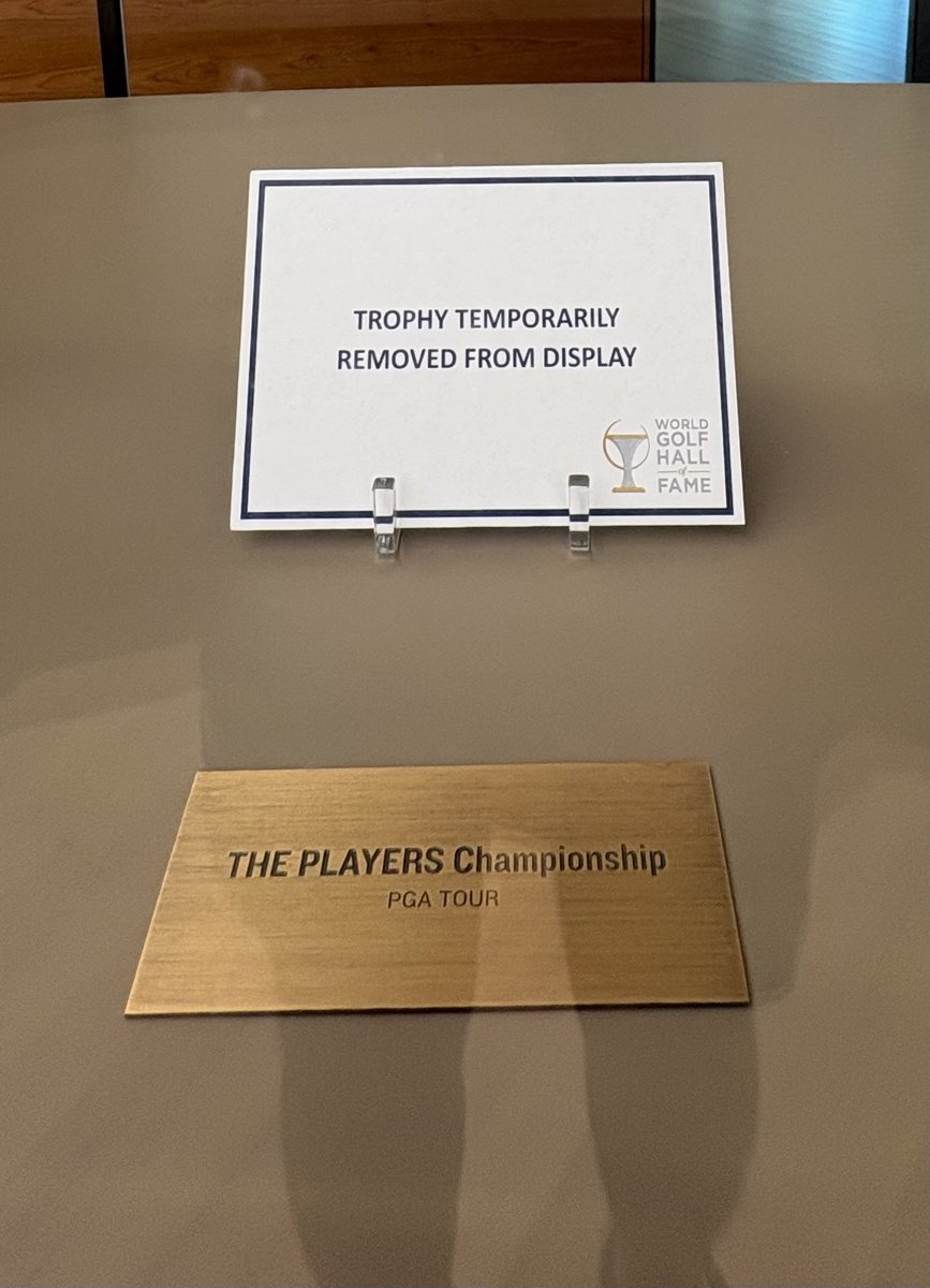 DemonDeaconFan's tweet photo. Visited the @PGATOUR Hall of Fame in @PinehurstResort this morning. Noticed that the trophy for the @THEPLAYERS Championship wasn’t on display. Couldn’t be happier that it wasn’t! Congratulations, Cameron Young! @WakeMGolf @WakeForest #GoDeacs https://t.co/sz8IoDaxxB