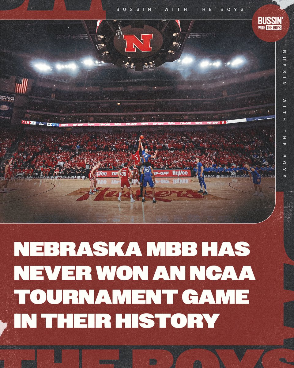 Nebraska Men's Basketball is 0-8 all-time in NCAA Tourney games...

Will they get their first win on Thursday? 🌽