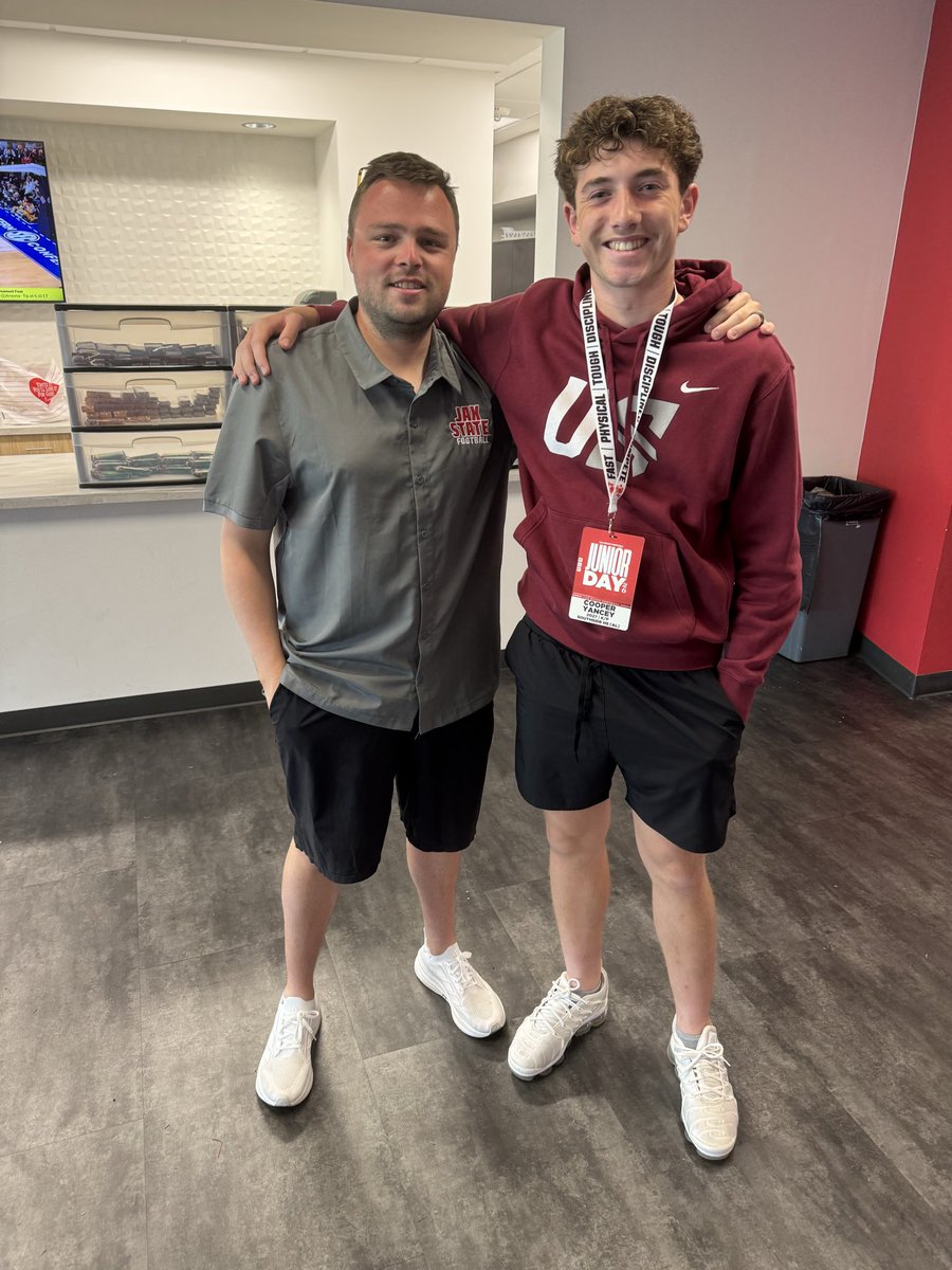 cooper_yancey08's tweet photo. Had a great time at Jax State yesterday for Junior Day! Big thanks to @JAJones1218 and @maxwellthurmond for the invitation, great hospitality and even better energy! Can’t wait to be back on campus! 

@CoachMHolcomb
@klicclak2
@trlong02
@kt_recruiting @Chris_Sailer
@HallTechSports1
@AL6AFootball
@4thDownU
@UnLockYourGame_