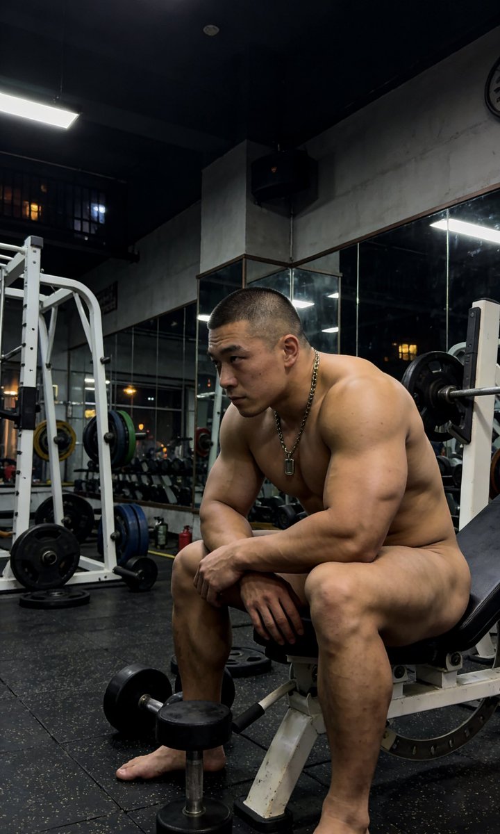 AtlasofAsianMen's tweet photo. Late-night workout https://t.co/KQndcMz4XL