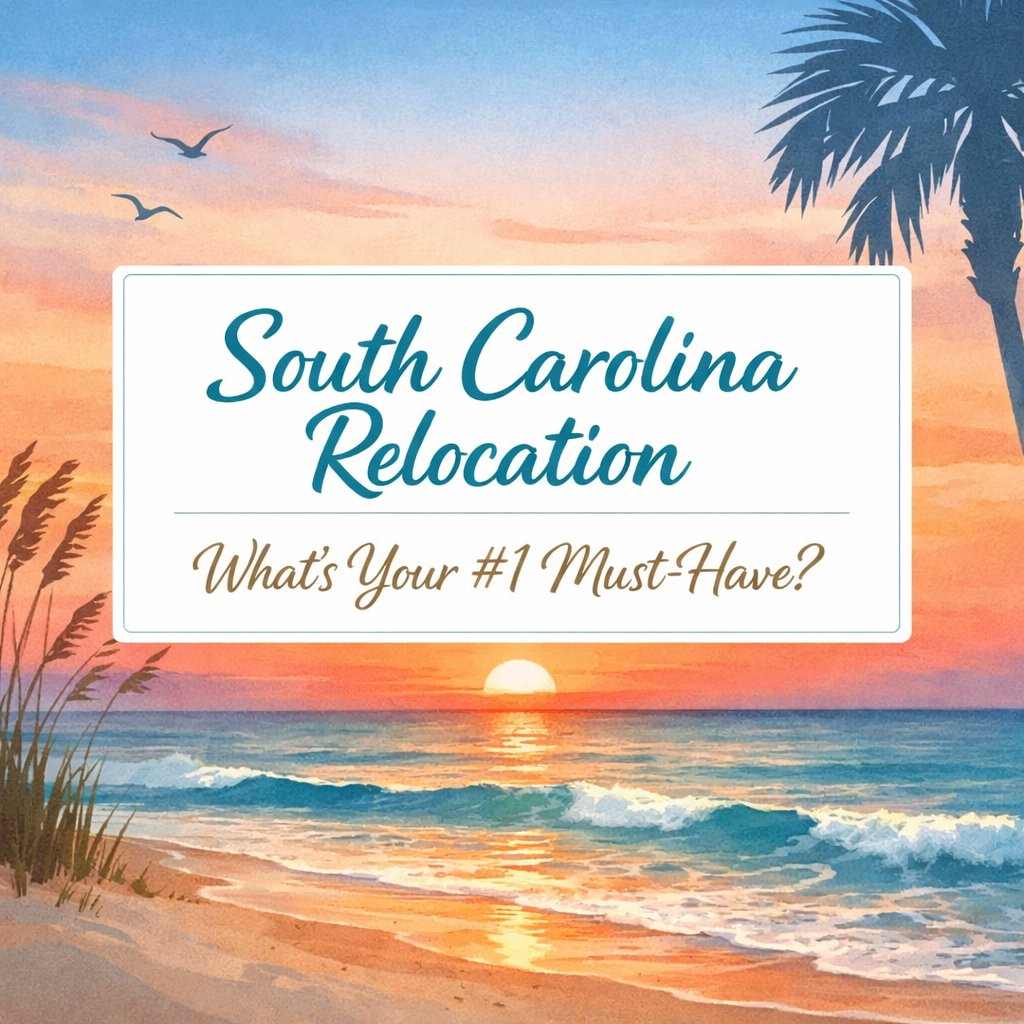 If you could move to South Carolina tomorrow, what’s your #1 home must-have? A big backyard, proximity to the pier, or a gourmet kitchen for Lowcountry boils? 🦀 Let’s talk about your South Carolina relocation: 803-505-2690. #SouthCarolina #DreamHome