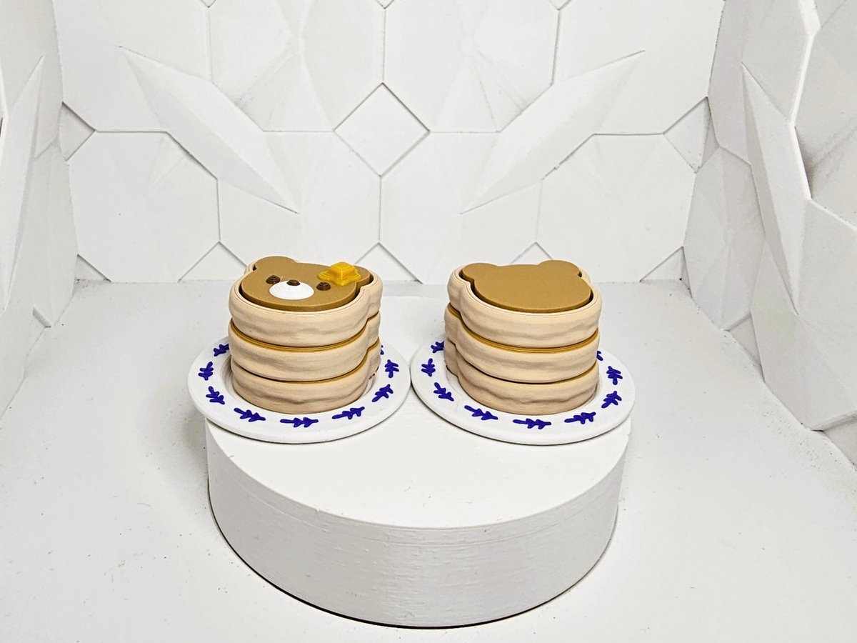 LayeredLuxuries's tweet photo. Stack up some fun! 🥞

New Pancake Fidget Clickers just landed in the shop.
Round pancakes, bear pancakes, or grab the full set!

Tiny, cute, and satisfyingly clicky.
🛒 https://t.co/iFMwIwLOhM

#fidgettoys #3dprinted #deskfidget #cutetoys https://t.co/6yBtfSOWuN