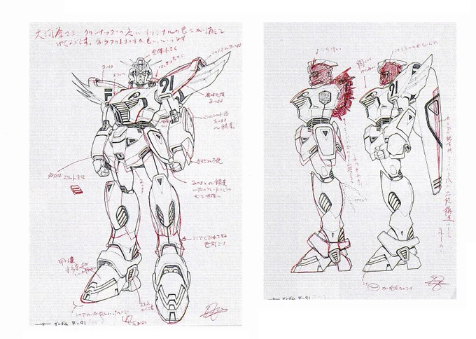 本日3月16日は映画「機動戦士ガンダムF91」の公開日なので関連画像を4点ほど。
①富野監督の赤ペン 「色気」」の表現が良い!
②安彦先生のセシリー 美人さんですね😊
③大河原先生の戦争博物館 ジオンコーナー…ではないな😅
④橘田氏のF91 色が美しい
#F91 #ガンダム 