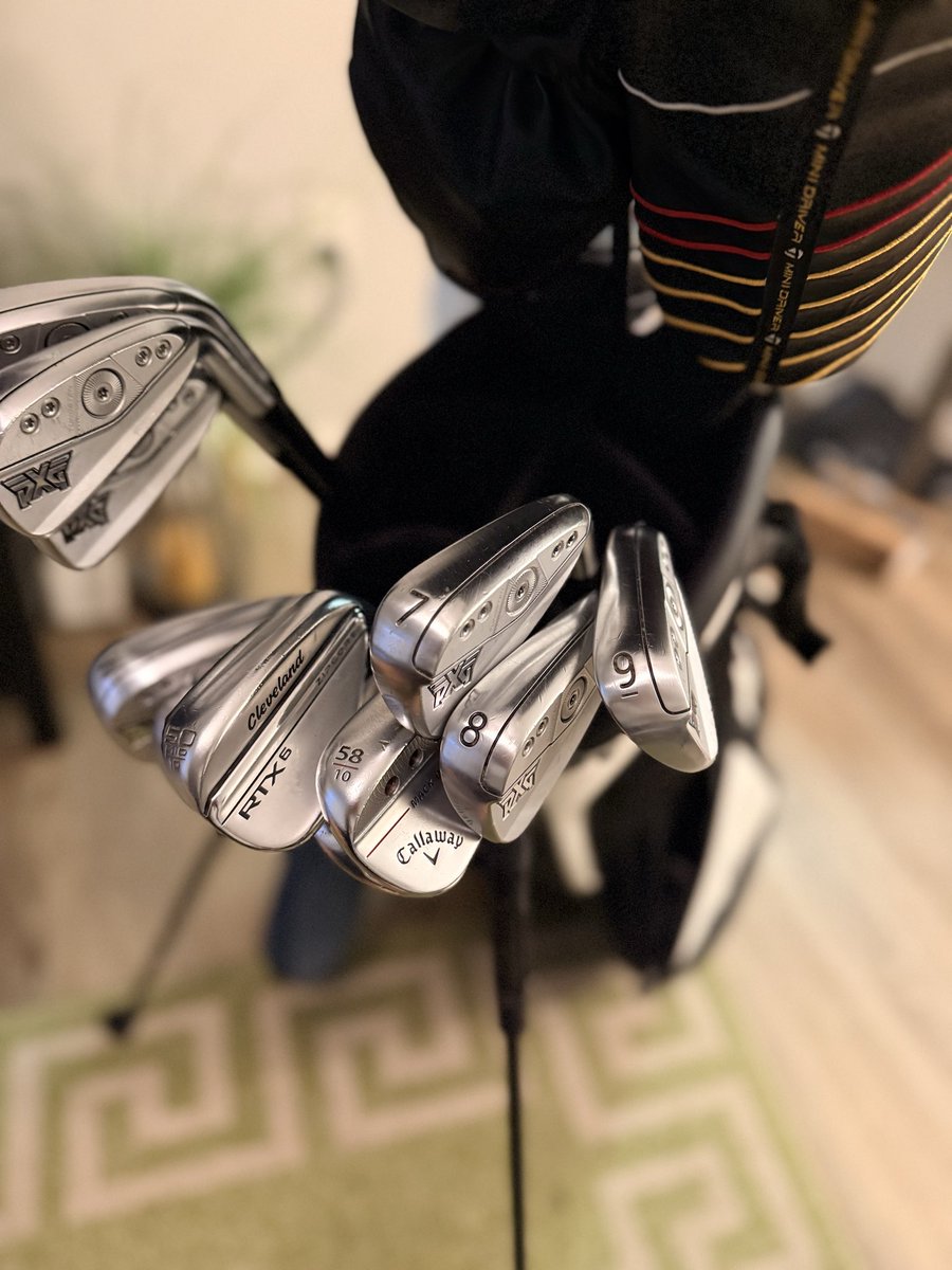 WolfofKingStrt's tweet image. Show me a sexier golf bag set up. #golf #labgolf #pxg #ping #ghostgolf @GhostGolf #taylormader7 #r7mini 

My swing and scores…loading ⏱️ lol. Sucks when you’re older and know high school you could beat you today.