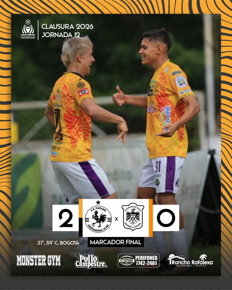 #Jornada12 | ¡LLEGÓ LA VICTORIA EN CASA!
𝗣𝗹𝗮𝘁𝗲𝗻𝘀𝗲 2-0 𝗔𝗴𝘂𝗶𝗹𝗮

#Clausura2026 | #LigaPepsi