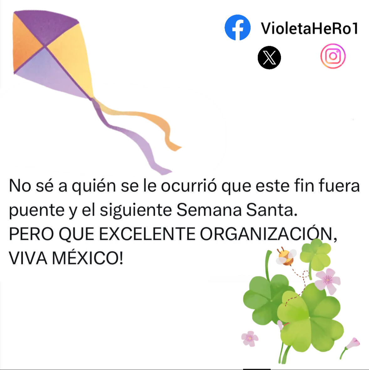 VioletaHeRo1's tweet photo. #vivaméxico #descanso #domingo https://t.co/Q0YcLZnsuB