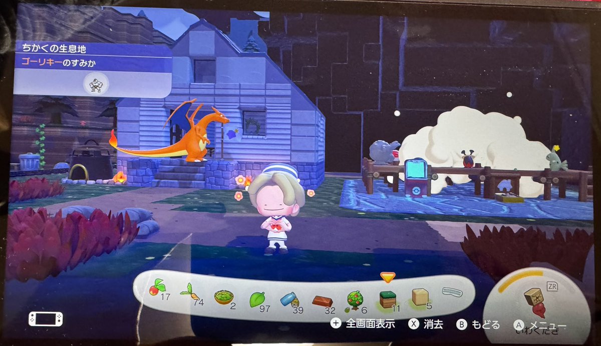 PaulMerza's tweet photo. お久しぶりです。
#ぽこあポケモン　進めてます。
　最初の町をクリアして次のエリアへ
「ここは山ばっかりで、ヒトカゲやリザードともお別れ。寂しいな😔」
…と言ってましたが
⁉️ 気まぐれで持ってきた緑の草むらから出てきたのは
きゃー、同棲？決定です
ポケセン(予定)からも徒歩１分！最高です👍 https://t.co/sjtNWc66QC