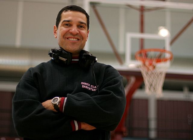 DaveLewisonTV's tweet photo. Congratulations to the @SantaClaraHoops for making the @ncaatourney for the first time since 1996.  That was my first year as the Voice of the Broncos and thanks to Dick Davey and Carroll Williams for taking a chance on a Top 40 DJ to become a play-by-play announcer. https://t.co/NXkFgcMyk7
