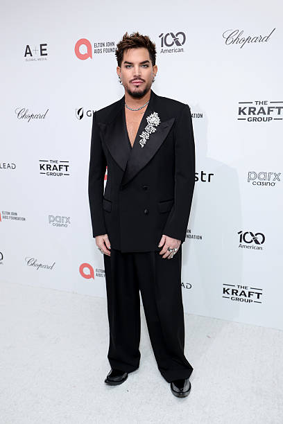 . <a href="/adamlambert/">ADAM LAMBERT</a> on the red carpet at the Elton John #Oscars party ! 😍🖤