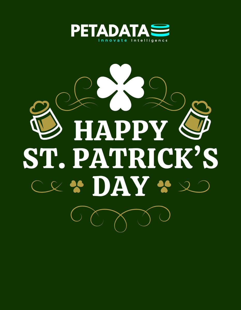 PETADATA3's tweet photo. 🍀 Happy St. Patrick’s Day from Petadata! 🍀

Today, we celebrate the spirit of St. Patrick’s Day — a tradition rooted in culture, unity, and good fortune. 

🌈 Here’s to growth, innovation, and a future filled with success! https://t.co/fGNjMTZu7U
