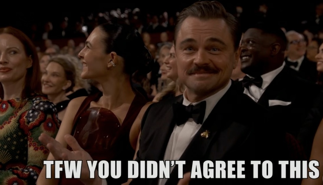 empiremagazine's tweet photo. Conan crowns Leonardo DiCaprio the king of memes and tries to create a new one at the #Oscars. https://t.co/mcjpwRyMKY