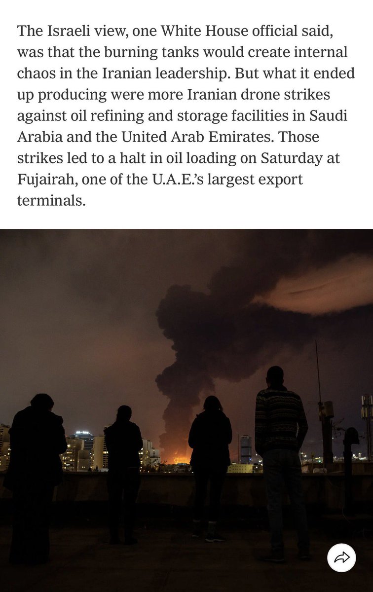 JBR293's tweet photo. -@nytimes 
Trump is frustrated that his forces cannot open the Strait of Hormuz, as Trump asked his chief of staff why they have not been able to open the strait yet?! The answer was:

"Any Iranian can ride a small boat with a missile launch base that can launch a missile at a giant oil tanker or stick a mine in it"!

• The stinker completely ignored the Trump administration's warnings not to target energy facilities in Iran, and targeted more than one of its origin, arguing that the view of "black smoke" over Tehran would encourage demonstrators to rise against the regime.