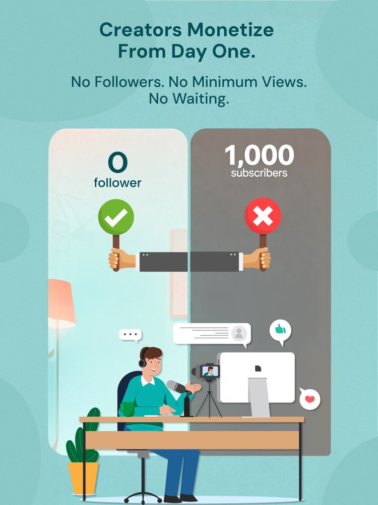 lyk_stage's tweet photo. We're live on Android and iOS. 🎉

@lyk_stage — the platform where creators earn from video one and viewers earn for every minute they watch — is now in your pocket.

Here's what makes @lyk_stage different from every platform you've used:

🟠 Creators earn from their FIRST video. Zero subscriber threshold.
🟠 Viewers earn a share of monetized watch time. No other platform does this.
🟠 Revenue share grows as your video grows — up to 70%.

Most platforms were built for advertisers.

We built @lyk_stage for the two people advertisers depend on but never pay:

The creator who made something worth watching.
The viewer who chose to watch it.

Both deserve a share. Now both get one.

We'd love your honest take — good or bad.

Download the app. Watch something. Create something.
Then come back and tell us what you think.

👉 https://t.co/wQ6uy0F0E2

And if you enjoy it — share it.

With a creator friend. With someone who watches too much YouTube. With anyone who deserves to earn from their screen time.

This is just the beginning. 🙏

#LYKSTAGE #AppLaunch #CreatorEconomy #WatchTimeMonetization #ContentCreators #VideoStreaming #NewApp