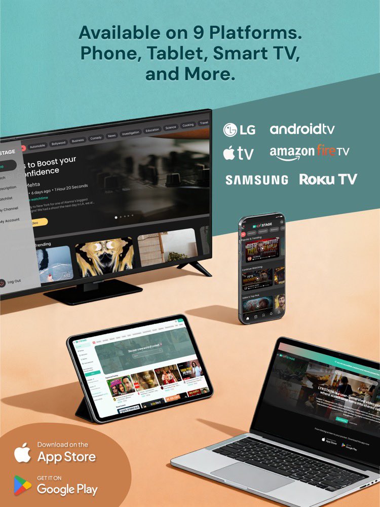 lyk_stage's tweet photo. We're live on Android and iOS. 🎉

@lyk_stage — the platform where creators earn from video one and viewers earn for every minute they watch — is now in your pocket.

Here's what makes @lyk_stage different from every platform you've used:

🟠 Creators earn from their FIRST video. Zero subscriber threshold.
🟠 Viewers earn a share of monetized watch time. No other platform does this.
🟠 Revenue share grows as your video grows — up to 70%.

Most platforms were built for advertisers.

We built @lyk_stage for the two people advertisers depend on but never pay:

The creator who made something worth watching.
The viewer who chose to watch it.

Both deserve a share. Now both get one.

We'd love your honest take — good or bad.

Download the app. Watch something. Create something.
Then come back and tell us what you think.

👉 https://t.co/wQ6uy0F0E2

And if you enjoy it — share it.

With a creator friend. With someone who watches too much YouTube. With anyone who deserves to earn from their screen time.

This is just the beginning. 🙏

#LYKSTAGE #AppLaunch #CreatorEconomy #WatchTimeMonetization #ContentCreators #VideoStreaming #NewApp