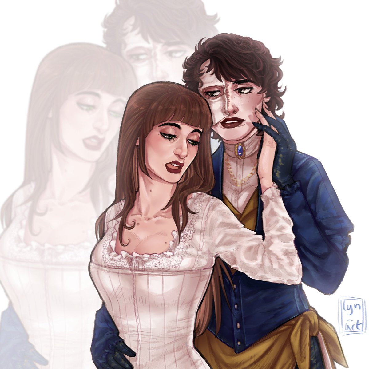 lyn_art_'s tweet image. Omg my first own variant 🫣

I present to y’all the Phantom of the Opera lesbyler 🤲🏻❤️

#lesbyler #byler #strangerthings5 #phantomoftheopera #fanart