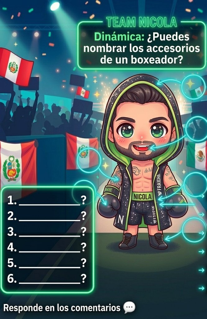 Curitas16081's tweet photo. Juguemos??  Que accesorios lleva un boxeador 

NICOLA NUESTRO CAMPEON
NICOLA NUESTRO CAMPEON https://t.co/7aCXeMCczV