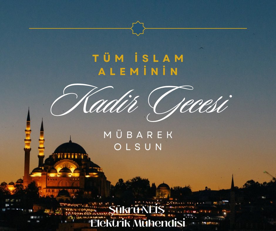 sukruneis's tweet photo. Bin aydan daha hayırlı olan, duaların kabul edildiği bu mübarek  gecede, kainatın yaratıcısı ve alemlerin Rabbi, bağışlayıcı olan yüce Allah’ım edilen tüm dualarımızı kabul eylesin. 

Kadir Geceniz mübarek olsun.

#KadirGecesi https://t.co/MimF4hSaNP