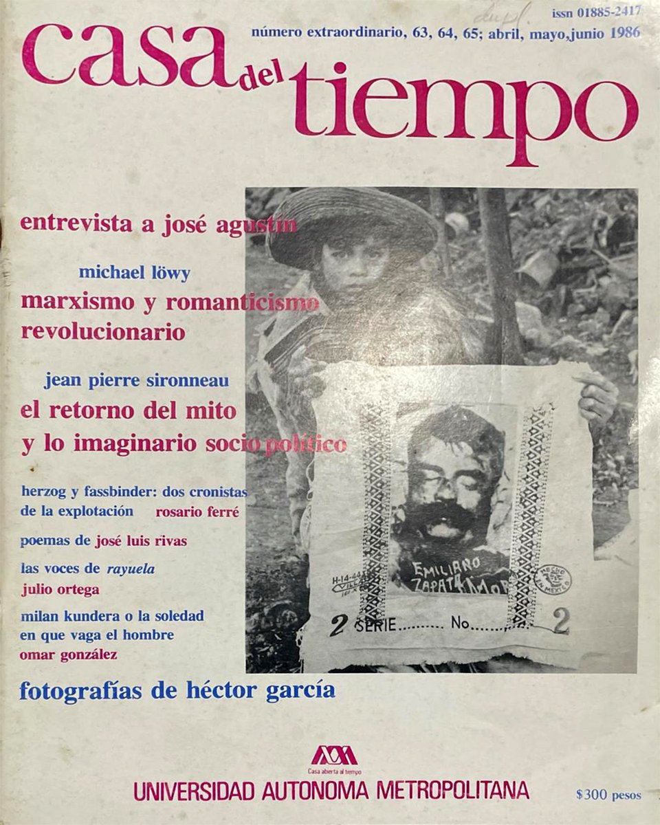 Pendola_RR's tweet photo. #Poesía
En el número 63-65 de 𝘊𝘢𝘴𝘢 𝘥𝘦𝘭 𝘛𝘪𝘦𝘮𝘱𝘰, publicaron dos poemas de José Luis Rivas, que formaban parte de 𝘓𝘢 𝘣𝘢𝘭𝘢𝘥𝘢 𝘥𝘦𝘭 𝘤𝘢𝘱𝘪𝘵á𝘯, publicado por UAM en su colección Molinos de Viento. https://t.co/n08mJJa96q