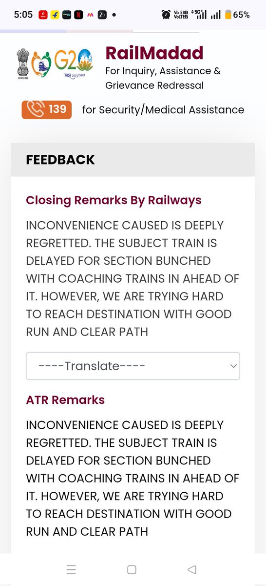 DRSMRUTI's tweet photo. @RailwaySeva Already sent the details and got the usual response. Pl help https://t.co/LGoTdxTjxF