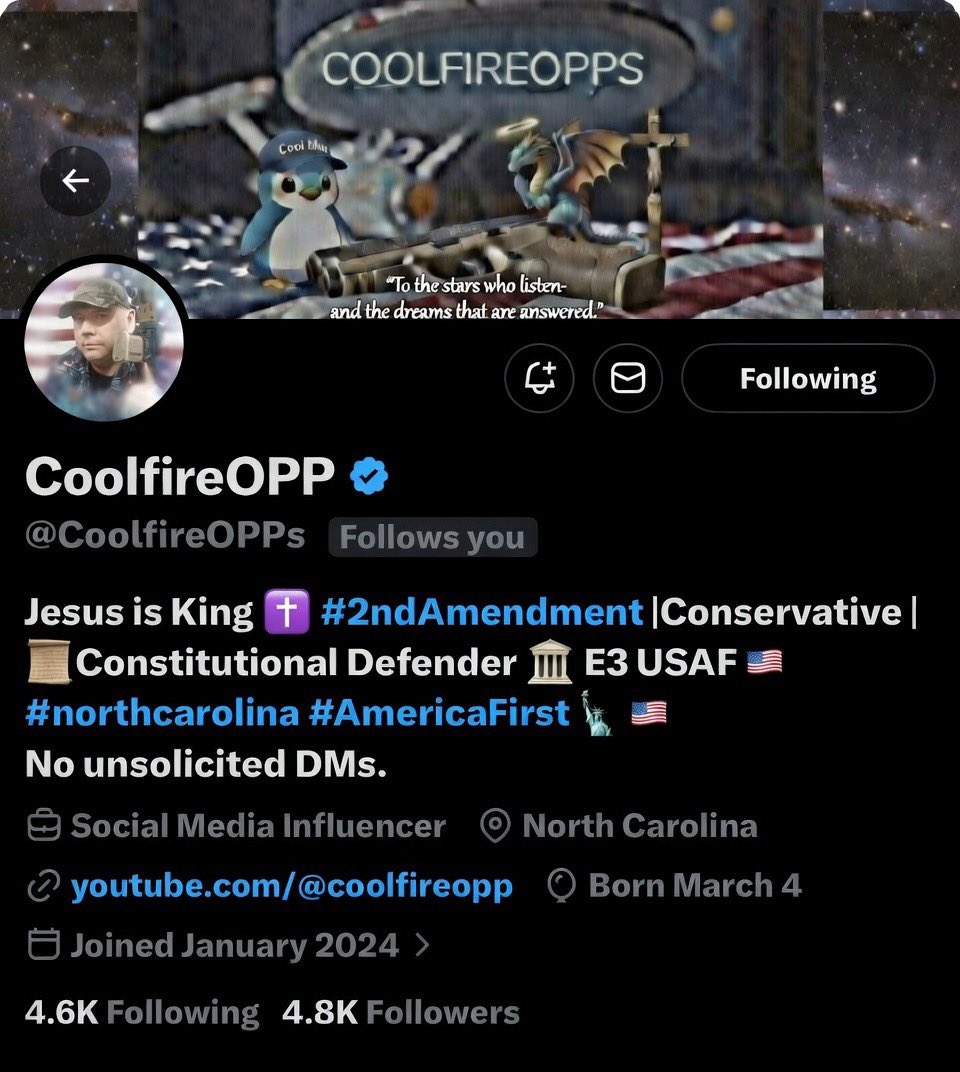 Meet my friend  <a href="/CoolfireOPPs/">CoolfireOPP</a>.  He has supported my page multiple times and always engages in posts and often reposts. Can we help him get over 5k ?