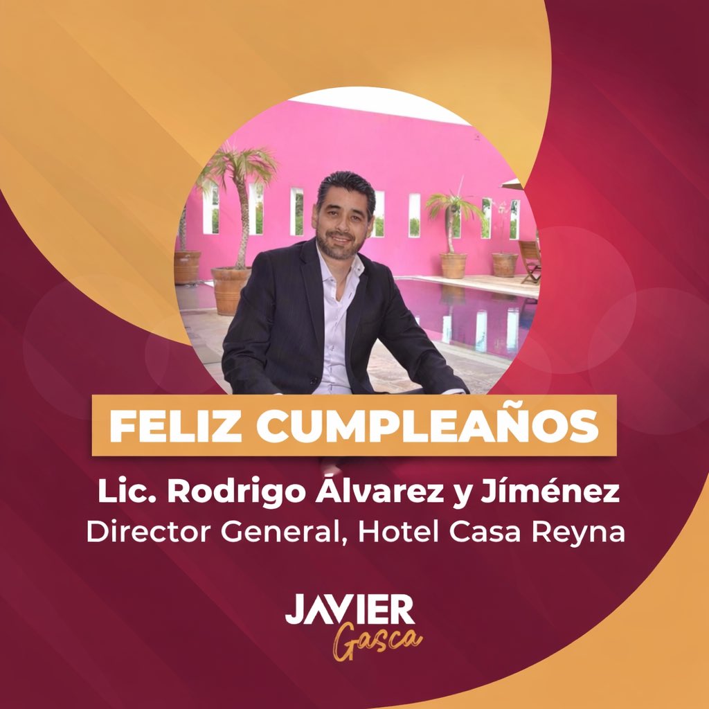 Hoy celebramos a Lic. Rodrigo Álvarez y Jiménez, Director General de Hotel Casa Reyna.

Que este nuevo año llegue con más proyectos, éxitos y grandes momentos. ¡Feliz cumpleaños!🎈