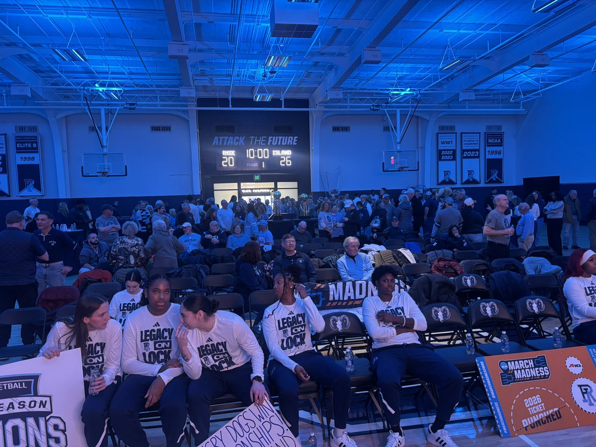 James_Bessette's tweet image. We’re LIVE at the @universityofri for the #NCAAMarchMadness Selection Show Party for @rhody_wbb!

We’ll find out soon who the Boss Ladies will play in the NCAA Tournament.

#URI #CampusLife #GoRhody