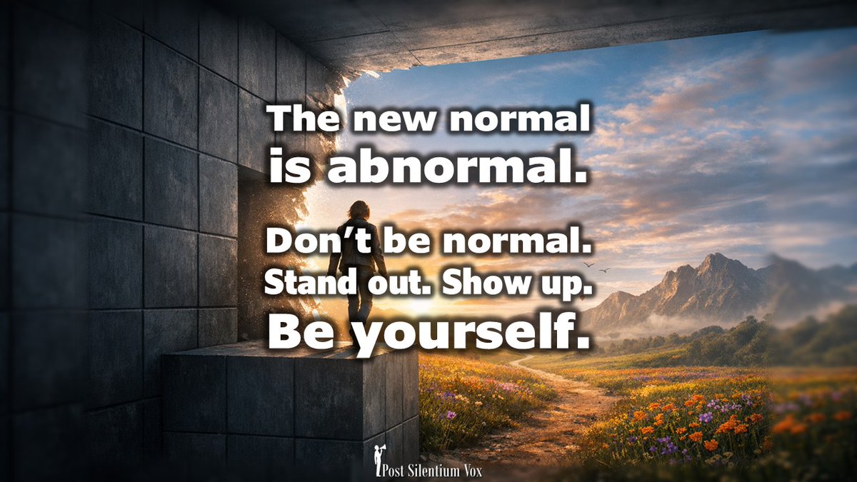 PostSilentiumVx's tweet image. Normal is a factory setting.You’re not a product. You’re the glitch. The upgrade. The escape. Don’t be a slave to thesystem. Step out. Step free. Step into your own light.

#BreakTheMold #ThinkForYourself #StandOutCulture #ChallengeNormal #BreakFree