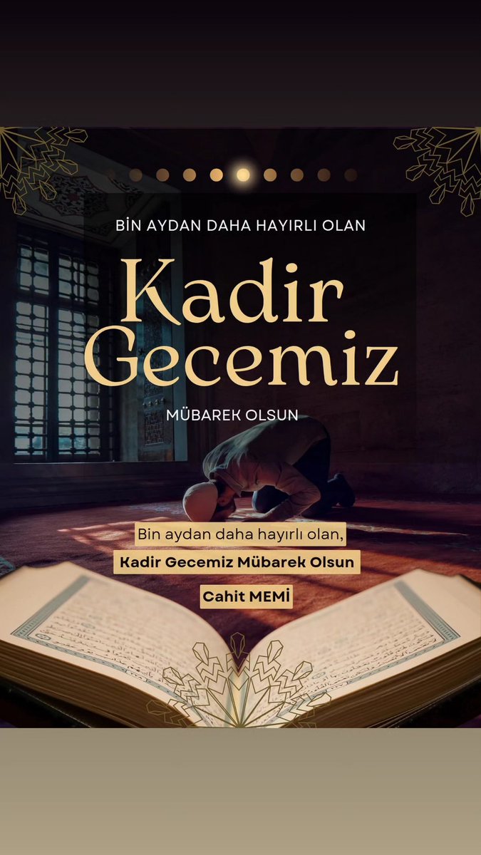 Kadir Suresi’nin nuruyla:
“Biz Kur’an’ı Kadir gecesinde indirdik… O gece bin aydan hayırlıdır.”
Bu eşsiz gecede günahlarımız affolsun, dualarımız gökyüzüne yükselsin, sevdiklerimizle birlikte esenlik bulalım.
Kadir Gecemiz mübarek olsun, Allah razı olsun!
#KadirGecesi