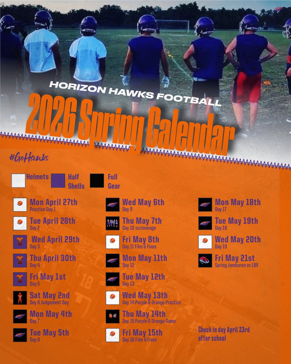 Horizon Hawks Football tweet media
