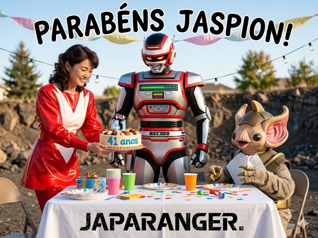 japaranger's tweet photo. HOJE COMPLETA-SE 41 ANOS QUE JASPION ESTREOU NO JAPÃO! 

Parece que foi ontem! Que seriado fantástico! 

#jaspion https://t.co/hY2JDPwPfP