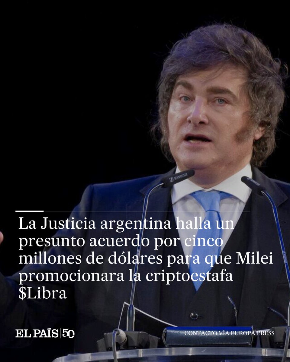 🔴Los investigadores detectan más de una treintena de llamadas entre el presidente argentino y su entorno con un empresario involucrado en $Libra en las horas previas y posteriores al lanzamiento de la criptomoneda dozz.es/n0ored