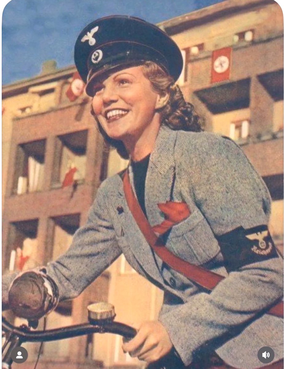 truthtroll_X's tweet photo. Happiness is…12 years not a slave. 

Berlin, Germany - 1938. 
This photograph depicts a female auxiliary riding a bicycle during the pre-war period.

Some facts about Germany in 1938. 

1. Strong scientific and intellectual tradition 🔬

Germany had one of the world’s most influential scientific cultures. German universities and research institutes had produced major advances in physics, chemistry, medicine, and engineering for decades. Even by the 1930s, the country still had a reputation as a center of advanced research and education.

2. Rich cultural heritage 🎼

Germany was famous for its contributions to music, philosophy, and literature. The works of composers like Ludwig van Beethoven and Johann Sebastian Bach, philosophers such as Immanuel Kant, and writers like Johann Wolfgang von Goethe were deeply respected worldwide and continued to shape cultural life.

3. Advanced engineering and industry ⚙️

German industry was known for precision engineering and manufacturing. The country had strong automotive, chemical, and industrial sectors with companies that became globally known for quality and technical innovation.

4. Infrastructure and organization 🚆

Germany had efficient railways, roads, and public organization systems. Infrastructure projects expanded in the 1930s, including the development of the Reichsautobahn, which later influenced highway systems in other countries.

5. Deep educational tradition 📚

Education and vocational training were highly developed. Germany had strong universities and technical schools, and the apprenticeship system helped produce skilled workers in many trades.