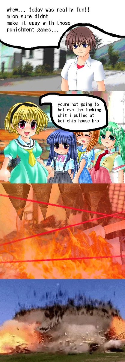 HigurashiFan014's tweet photo. HIGURASHI FUNNY COMIC #1 https://t.co/FFH0i92aKI