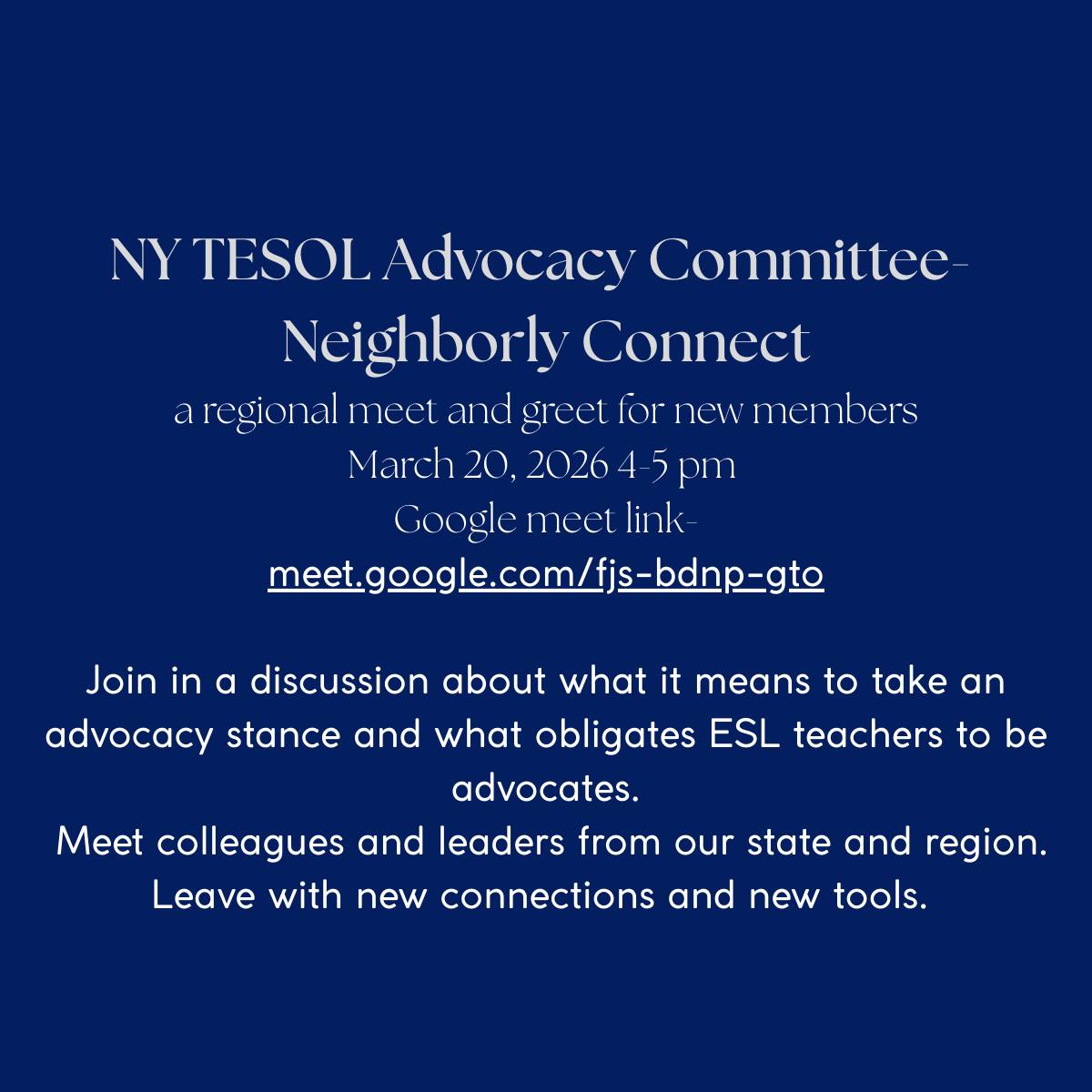 NYS TESOL tweet media