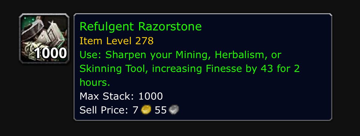 aluraye's tweet photo. for the people asking how long, this was 4 hours doing laps in zul’aman (aside from those motes of light i had to relist), blue profession gear w/ finesse 

addons i use are farmhud &amp; gathermate (i only track ore on gathermate!) 

consumes: https://t.co/biIEj93PQC