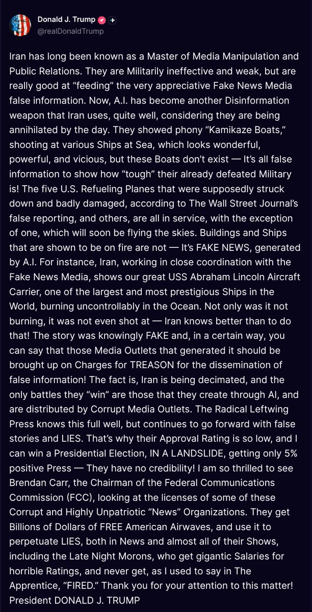 Fan Donald J. Trump 🇺🇸 TRUTH POSTS tweet media