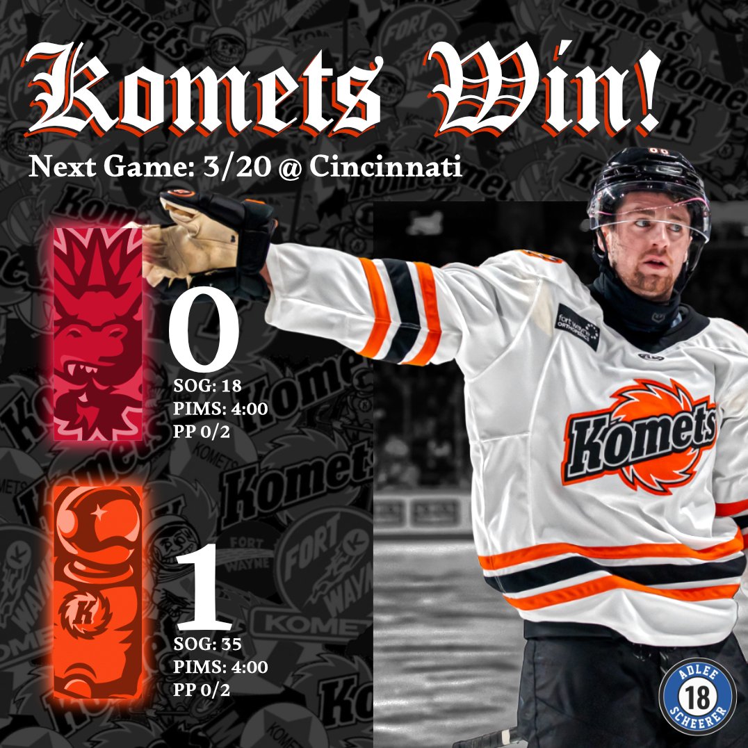 Copponi handing Indy their 6th loss vs big bro! KOMETS WIN!!