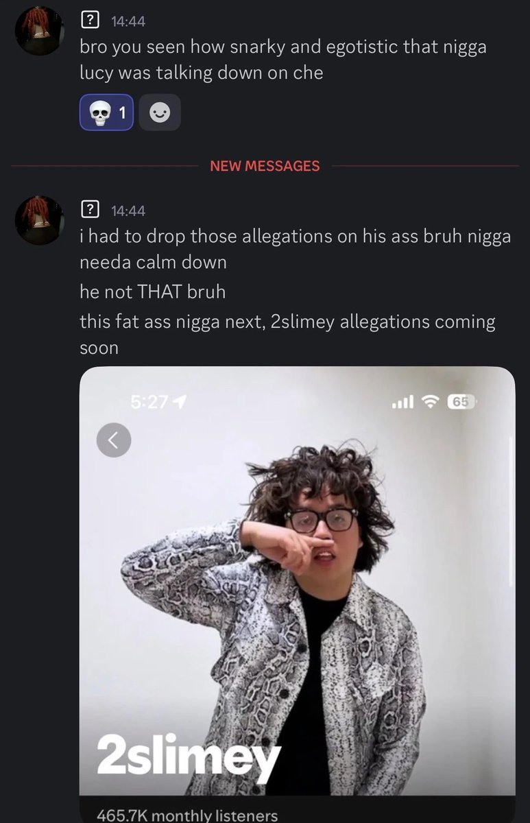 -the person who shared them admitted to faking the allegations

-the date of the screenshots, if they were true, would make Lucy 15 at the time (15 y.o talking to a 14 y.o)

dumbest fake allegation wave oat