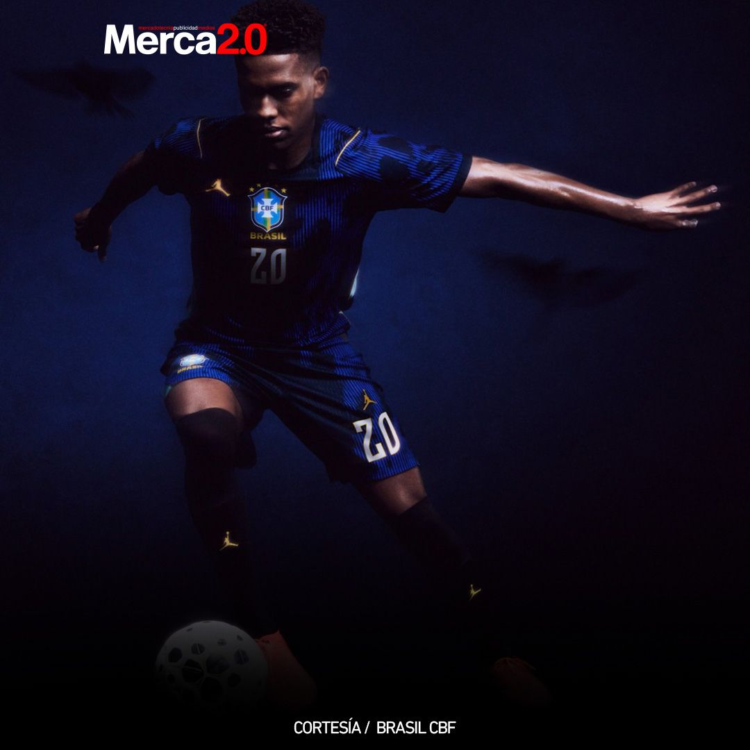 Merca20's tweet photo. La Selección de Brasil será la primera en la historia en vestir un uniforme oficial con el logo de Jordan Brand durante la Copa Mundial de la FIFA 2026. https://t.co/PqVMbJtIiI