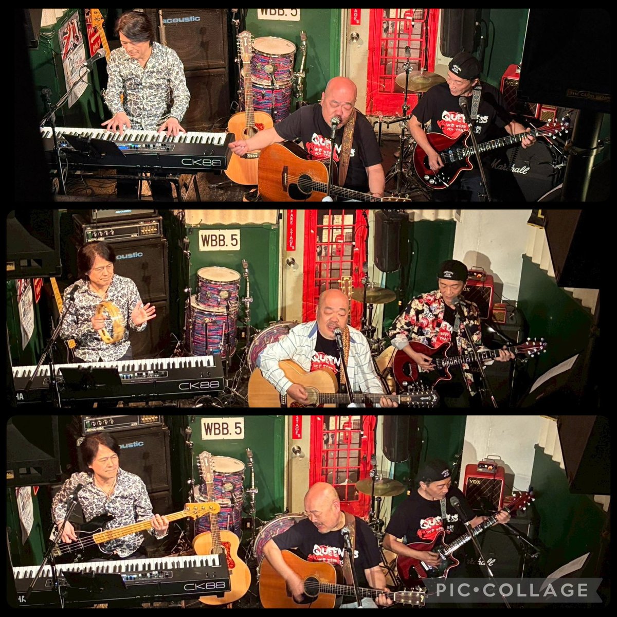 昨夜のTRIO QUEENESSは満席のお客様と共に盛り上がりました。ベース持って来るのを忘れ鍵盤でやるか迷った末、オーナーのミチアキ氏のベースを借りることに。オーナーも店長もベーシストという環境でベースを弾かされるという何かの罰ゲームのような笑。メチャ良い音でした。#clubsensation #queeness