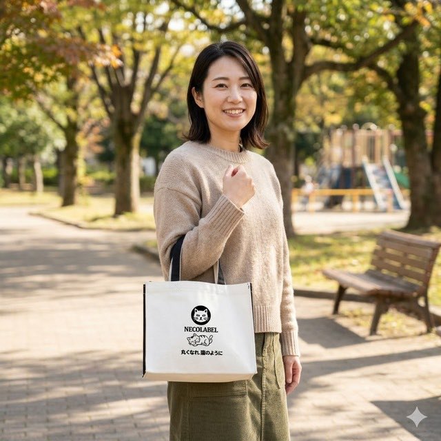 猫ラベルより【NECOLABEL（丸くなれ）】のTシャツとトートバッグの販売開始！