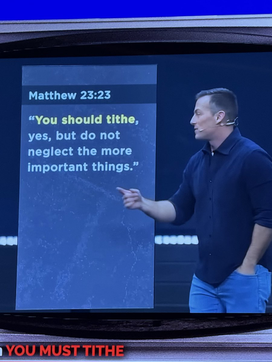 pcspacerace's tweet photo. @howertonjosh Please explain what translation of the bible you got this from? That’s not what Mathew 23:23 says. https://t.co/ein0z56F2T https://t.co/nPEVuwg3JP
