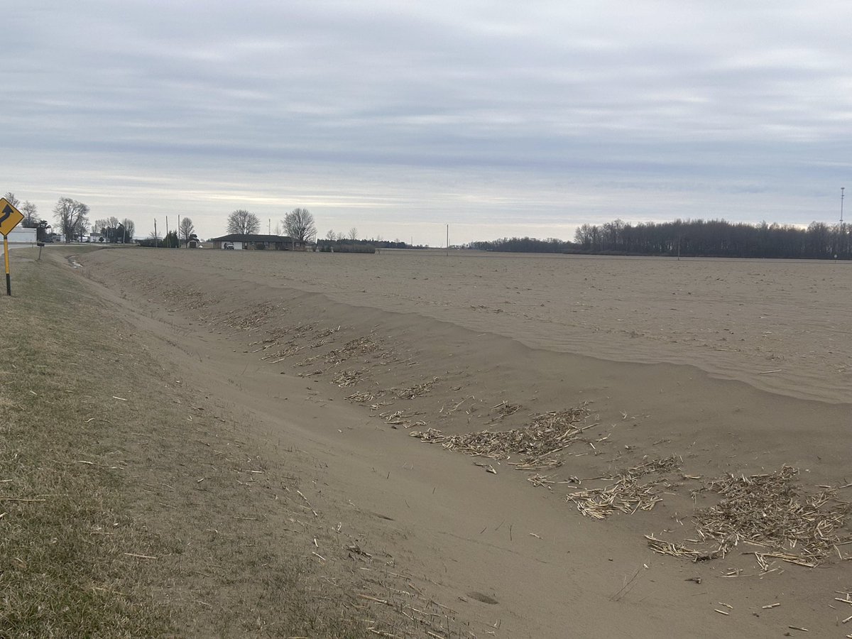 Ditch looks like sand grains in the Sahara. Thousands of years of valuable top soil removed in one afternoon. 

Brutal winds. Have my share of tin to fix. Thankfully not much more damage than that. 

Bonfire will be good sized.